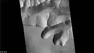 Closer view with CTX image of part of the Louros Valles