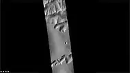 Wide view with CTX image of part of the Louros Valles