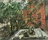 Vespers on the Balcony (1925), oil on canvas, 49 × 60 cm., Berlinische Galerie, Berlin