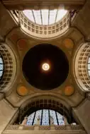 underside of the rotunda's dome as seen from ground level