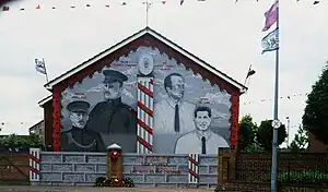 Loyalist mural in Ballymacarrett Road, east Belfast.