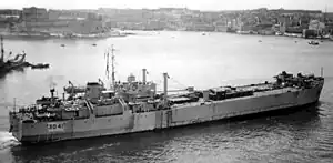 LST 3041 entering harbour in Malta