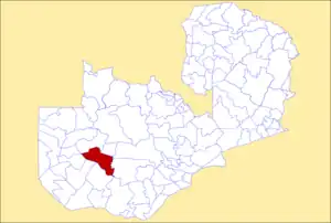 District location in Zambia