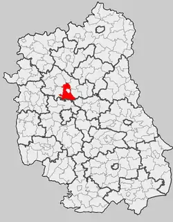 Location within the county and voivodeship