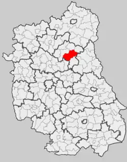 Location within the county and voivodeship