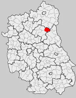 Location within the county and voivodeship