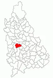 Location in Dâmbovița County