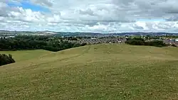 Image at top of hill in Ludwell Park, looking towards the Wonford area of Exeter