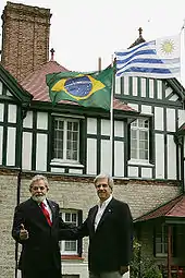 Tabaré Vázquez with Brazilian President Luiz Inácio Lula da Silva, February 2007