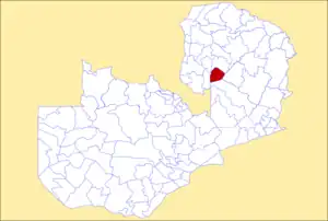 District location in Zambia