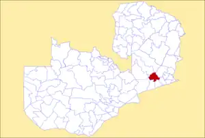 District location in Zambia