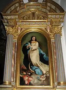 Maria Immaculata, painting after Murillo, in the S. Antony church, by Josef Moroder-Lusenberg, 1876.