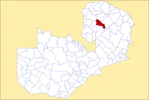 District location in Zambia