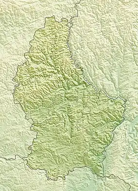 Map showing the location of German-Luxembourg Nature Park