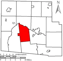 Location of Lynn Township, Hardin County, Ohio