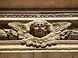 Cherub of the lintel of the front window