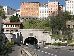 East entrance before addition of second tube.