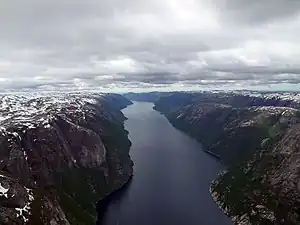 Lysefjorden looking west