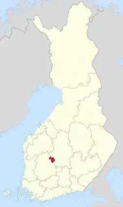 Location of Mänttä-Vilppula in Finland