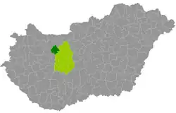 Mór District within Hungary and Fejér County.