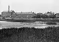 Mönsterås match manufacturing Co. (the second factory) in Mönsterås, north of Kalmar. Photo: around 1900.