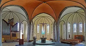 View into the transept