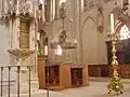 Furnishings of the altar and choir space