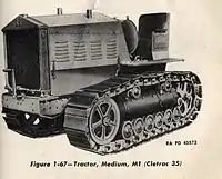 G49 M1 Medium tractor Cletrac Model 35