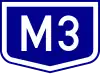 M3 motorway shield