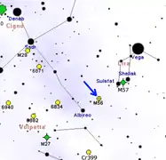 Map showing location of M56 (Roberto Mura)