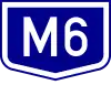 M6 motorway shield