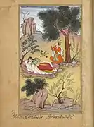 Lakshmana leave sita in Forest. Artist: Makara