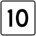 Route 10 marker