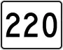 Route 220 marker