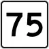 Route 75 marker