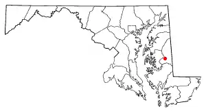 Location of Harmony, Maryland