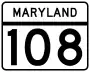 Maryland Route 108 marker