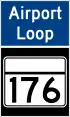 Maryland Route 176 Airport Loop marker