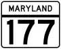 Maryland Route 177 marker