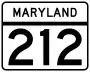 Maryland Route 212 marker