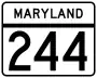 Maryland Route 244 marker