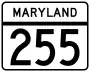 Maryland Route 255 marker