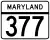 Maryland Route 377 marker