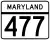 Maryland Route 477 marker