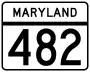 Maryland Route 482 marker