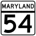 Maryland Route 54 marker