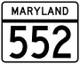 Maryland Route 552 marker