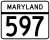 Maryland Route 597 marker