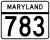 Maryland Route 783 marker