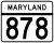 Maryland Route 878 marker